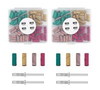 Xynovate 120 Pièces Embouts Ponceuse Manchons, Embouts Manchons de Haute Qualité, Ongles Bandes de Ponçage Professionnelles Pour Perceuse à Ongles Pour Polir des Ongles