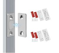 Xynovate 2 Pièces Aimant Porte Placard, Ultra Mince Loqueteaux Magnétiques en Métal à Coller Aimant Fermeture Adhésif pour Tiroir, Armoire, Porte Coulissant etc