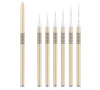 Xynovate Métalliques pour Nail Art, Pinceau Nail Art Ongles Professionnel avec Capuchon, Outils de Dessin pour Les Lignes Longues, Détails fins, French Manucure(Gold)