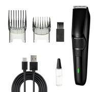 Xynovate Tondeuse à Barbe Électrique Homme Avec Molette de Précision | Kit de Toilettage Rechargeable USB, Fonctionnement Avec ou Sans Fil pour une Précision Ultime, Noir