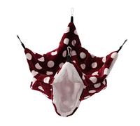 Xyntor 3 Layer Small Animal Hammock | Warm Soft Plush Sleeping Bag for Hamster/Ferret/Squirrel | Safe Hanging Bed with Metal Hook (Bourgogne)