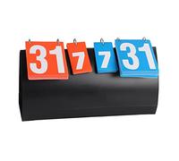 Xyntor 4 Digit Sports Scoreboard | Flip Score Board for Table Tennis/Basketball/Badminton | Dual - Sided Scoring with Blue & Red Plates | Sturdy Competition Score Keeper
