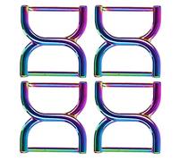 Xyntor Anneaux doubles D de 25 mm, 4 pièces |Matériel en fer robuste pour sacs à main/sacs à dos/ceintures |Remplacement de la boucle réglable |Non-oxydation et protection contre le