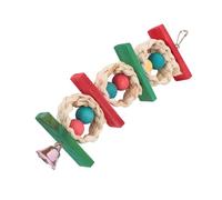 Xyntor Bird Chew Toys for Small Parrots | Pine Wood & Corn Husk Foraging Toys | Sturdy Bite Sturdy Hanging Toys for Mental Stimulation/Beak Wellness