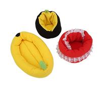Xyntor Canapé-lit Hamster |Mini lit en Flanelle Douce et éponge pour Hamsters/cochons d'Inde/hérissons |Accessoires de Cage Chaude avec 3 Formes Mignonnes