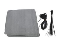 Xyntor Couverture de clôture d'écran de confidentialité du Balcon | Protection Solaire HDPE Mesh pour Pont/Patio/Piscine | Border renforcé 0,9 x 5M avec 24 Attaches de câble et Corde (Light Grey)