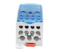 Xyntor Din Rail Terminal Block Distribution Box | 400A Electrical Junction Box for Electrical Panels/Cabinets/Control Systems | Flame Retardant Nylon with Transparent Cover