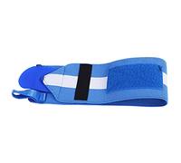 Xyntor Elastic Wrist Wraps for Weightlifting | 3 - Part Support with Thumb Loop | Breathable Gym Wristband for Cross Training/Powerlifting/Workout (Blue and white)