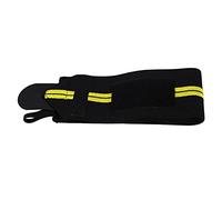 Xyntor Elastic Wrist Wraps for Weightlifting | 3 - Part Support with Thumb Loop | Breathable Gym Wristband for Cross Training/Powerlifting/Workout (Black and yellow)