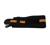 Xyntor Elastic Wrist Wraps for Weightlifting | 3 - Part Support with Thumb Loop | Breathable Gym Wristband for Cross Training/Powerlifting/Workout (black with orange)
