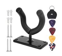 Xyntor Guitar Wall Mount Holder | Metal Hook with Sponge Tube Covers Guitar Neck | Instrument Hanger for Electric/Acoustic/Bass Guitars | 4 Screws & Caps Included (GG1123)