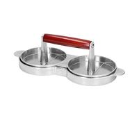 Xyntor Hamburger Press Maker | Association Non en Aluminium et poignée en Bois Non-bâton | Patty Ronde Ancien pour Les gâteaux de bœuf/végétarien/Crabe | Outil de Cuisine Portable