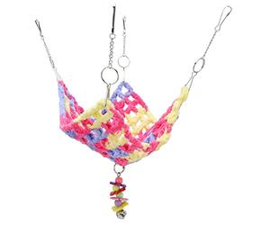 Xyntor Hamster Hammock | Hand - Woven Wool Hanging Bed for Chinchilla/Guinea Pig/Parrot | Soft & Breathable Small Animal Cage Accessory | Easy to Install & Maintain (25 * 25CM)