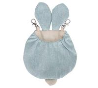 Xyntor Hamster Sleeping Bag | Rabbit Ear Hanging Bed for Small Pets | Cozy Canvas Hammock for Hamsters/Sugar Gliders/Mice | Blue (S)