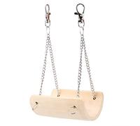 Xyntor Hamster Wood Swing Toy for Small Animals | Safe Hanging Resting Spot for Hamsters/Gerbils/Mice | Secure - Slip Curved Design, Easy Cage Installation
