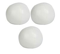 Xyntor Juggling Balls 3 Pack | PU Leather Beginner Juggle Ball Set | Tear Practice Balls for Youth/Adults/Performers | 2.5 inch Circus Training Equipment (White)