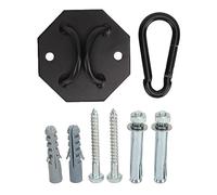 Xyntor Kit de Montage Mural pour hamac |Plaque de Montage en Fer Robuste et Crochets annulaires |Kit de Suspension Complet pour hamacs/balançoires/matériel de Camping |Comprend des vis