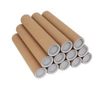 Xyntor Kraft Paper Mailing Tubes 12 Pcs | Round Poster Storage Tubes with Secure - On Caps | Reusable Shipping Tubes for Artwork / Blueprints / Documents | Protected Document Protection (5.3*30cm)