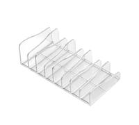 Xyntor Makeup Organizer - Transparent Eyeshadow Palette Holder | Multi Compartment Cosmetic Storage for Vanity/Vanity Table/Countertop | Space Saving Desktop Shelf, Sturdy PS Material