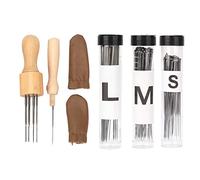 Xyntor Needle Felting Kit with 90 Pcs Wool Felting Needles | 8 - Needle Tool for Faster Sculpting / 3D Animals/DIY Crafts | Wood Handle & Metal Needles for Beginners