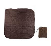 Xyntor Outdoor Bathtub Cover 210x210x30cm | 190 Silver Coated Polyester Water - & Tear Strong | Hot Tub Cover for Rain/Snow/Particle Protection | Spa Bath Cover with Storage Bag (Brown)