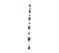 Xyntor Owl Rain Chain with Bells | Adjustable Bronze Metal Rain Catcher for Gutters | Garden/Patio/Yard Decoration | Easy Hook Installation, 90.6 inches