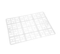 Xyntor Rabbit Cage Mat | Sturdy Plastic Resting Pad for Guinea Pigs/Bunnies | Easy to Maintain Pet Cage Flooring | Gripping & Secure (Blanche)