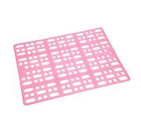 Xyntor Rabbit Cage Mat | Sturdy Plastic Resting Pad for Guinea Pigs/Bunnies | Easy to Maintain Pet Cage Flooring | Gripping & Secure (Rose)