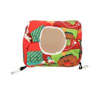 Xyntor Small Pet Hammock & Hanging Tunnel | Warm Winter Bed for Hamster/Hedgehog/Sugar Glider | Cozy Cage Accessory with 2 Metal Hooks, 17x13cm (Red)
