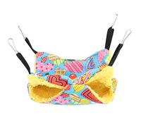 Xyntor Small Pet Hammock | Winter Warm Hanging Bed for Hamsters/Small Pets/Gerbils | Double Deck Cage Accessory with Hooks | Soft Cloth & Sturdy (20 * 20cm, Peach Heart)