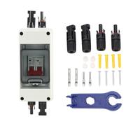 Xyntor Solar Disconnect Switch | IP65 Weather - Proof DC 500V Circuit Breaker Box | PV Disconnector for Solar Panels/Inverters/Off - Grid Systems | Overload & Thunder Protection (20A)