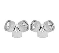Xyntor Sprinkler de Jardin 2 tête | Buse de pulvérisation en Acier Inoxydable G3 / 8in pour la pelouse/légumes/Fleurs Irrigation | Sauffleurs agricoles à économie d'eau à Haute