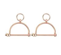 Xyntor Stainless Steel Cow Nose Rings | 2 - Pack Half Hoof Shaped Nose Clamps for Cattle Management | Easy to Install Farm/Ranch Accessory for Dairy Cows/Bulls
