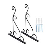 Xyntor Sturdy Wall Hooks 11lb Load Capacity | Outdoor Hanging Brackets for Bird Feeders/Lanterns/String Lights | Metal Wall Hook with Screws for Garden, Patio, Fence