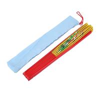 Xyntor Tai Chi Fan | Bamboo Silk Martial Arts Fan for Kung Fu/Wushu/Dance | Right Hand Training Fan with Painting, Rounded Border & Sturdy Rivet | 33cm Lightweight Practice Fan (Gold)