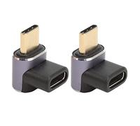 Xyntor USB C Right Angle Adapter 40Gbps 100W | 90 Degree Eliminates Cable Strain | Aluminum Alloy for Laptops/Phones / 8K Monitors | Mini Size Rechargeable? No, Just Plug - and - Play