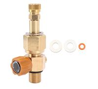 Xyntor Vanne de Commutation Haute Pression 5000 PSI |Valve en Laiton M18x1,5 pour Bouteille Gonflable CO2 |Connecteur Rapide Femelle 8 mm/Bouteille de gaz/gonflage des pneus