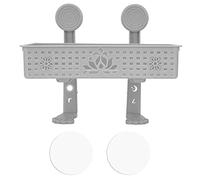 Xyntor Wall Mounted Drain Rack | Non - Corrosive Kitchen & Bathroom Organizer | Hollowed - Out Basket for Sponges/Brushes/Soap | Strong Adhesive Sticker, No Drilling Required (1 Pack)