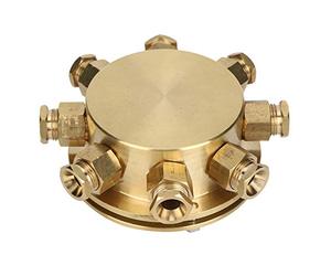 Xyntor Watertight Junction Box 8 - Port | Alloy Copper Outdoor Electrical Enclosure | Water & Sunlight Protected for Outdoor Lights/Garden Fountains/Tunnel Lighting