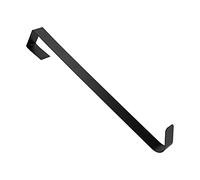 Xyntor Wreath Hanger for Front Door | Over The Door Heavy Duty Hook for Christmas Decorations/Seasonal Wreaths/Welcome Signs | No Drill Iron Holder with Soft Padding (Black)