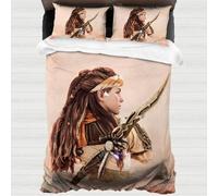 XYOK Aloy Horizon Parure de lit 3 pièces en microfibre douce avec housse de couette 135 x 200 cm et 2 taies d'oreiller - Article de fans avec fermeture éclair (Aloy5, 135 x 200 cm)