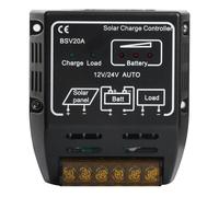 XYONG Controleur de charge solaire 20 A DC 12 V, regulateur de charge de batterie pour panneaux de cellules