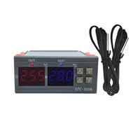 XYONG Controleur de temperature a affichage numerique, micro-ordinateur intelligent, double commande, interrupteur electronique reglable, 110-220 V