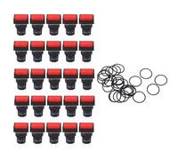 XYONG Lot de 25 interrupteurs a bouton-poussoir industriels, coque en ABS, voyant lumineux, pour demarreur electromagnetique, AC 220 V