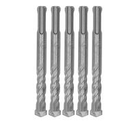 XYONG Lot de 5 forets a percussion rotatifs a pointe en carbure cemente, 2 cannelures, pour brique, pierre, diametre ouvert 110 mm, 12 mm/0,47 po