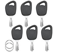 XYQMLY Lot de 6 clés d'allumage pour tondeuse à gazon GY20680 + 2 porte-clés, compatibles avec Jo-hn Deere 1026R 2025R 2026R LA LT SST X Series 1026R L100