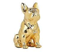 XYQXYQ Statue de bouledogue français, statue de chien assis en résine, sculpture de bouledogue anglais, décoration de bureau, décoration de salon, collection moderne Art Dog