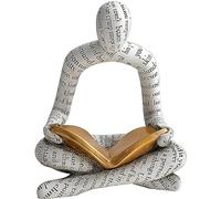 XYQXYQ Statue de lecture moderne - Statue de penseur - Décoration d'intérieur - Décoration d'art abstrait - Sculpture de lecture pour les vers de bibliothèque dans la famille, le bureau, le salon