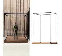 Xyrona Boite Acrylique Vitrine de 15, 20, 25, 30, 35, 40, 50, 60, 70 cm de Hauteur, Vitrine en Acrylique Transparent avec Cadre en Aluminium, Boîte d'exposition Cubique(35x50xH50cm/14x20x20)