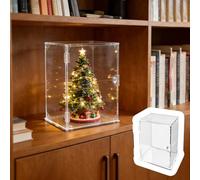 Xyrona Boite Acrylique Vitrine Transparente pour Figurines de Noël, Hauteurs Disponibles : 10, 15, 20, 25, 30, 35, 40, 50 cm Boîte Décorative de Bureau en Acrylique(L15xW25xH25cm/6x10x10)